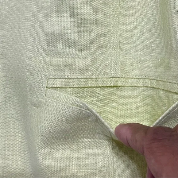 Madison Studios Pale Yellow Green Blazer Jacket Over Shirt size 14 - Picture 4 of 10